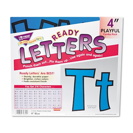 TREND Letters, Upper/Lowercase Combo, Blue, PK216 T79744